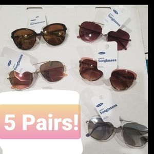 5 Pair Bundle of Sunglasses Beautiful Styles